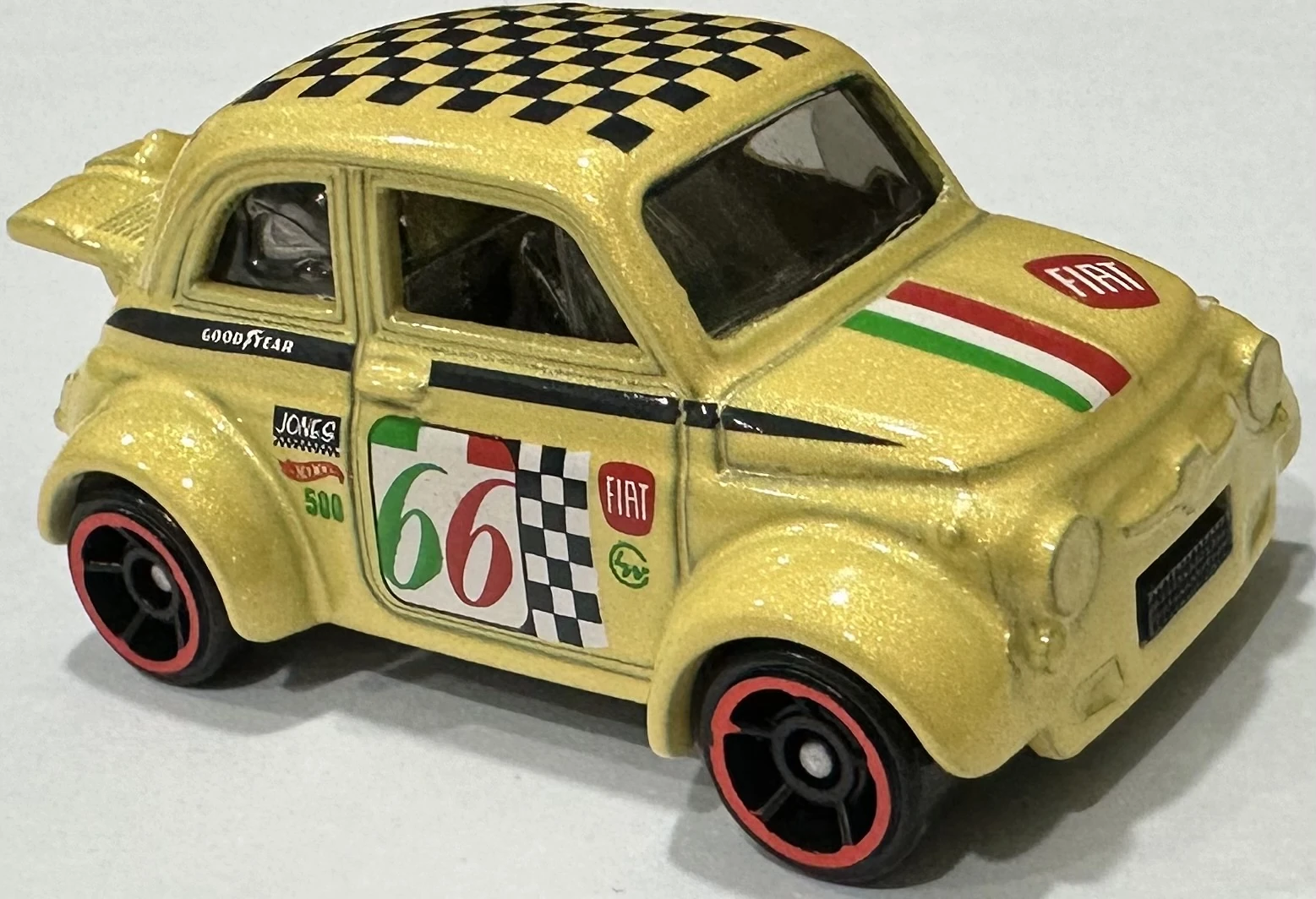 2024 Hot Wheels 			'60s Fiat 500D Modificado Yellow - Mainline 117/250 - Compact Kings 5/5