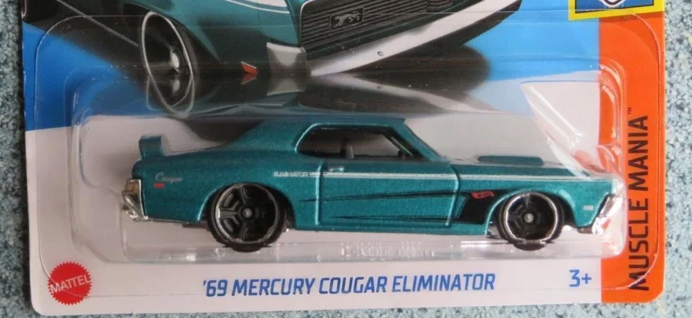 2024 Hot Wheels 			'69 Mercury Cougar Eliminator Blue - Mainline 171/250 - Muscle Mania 3/5