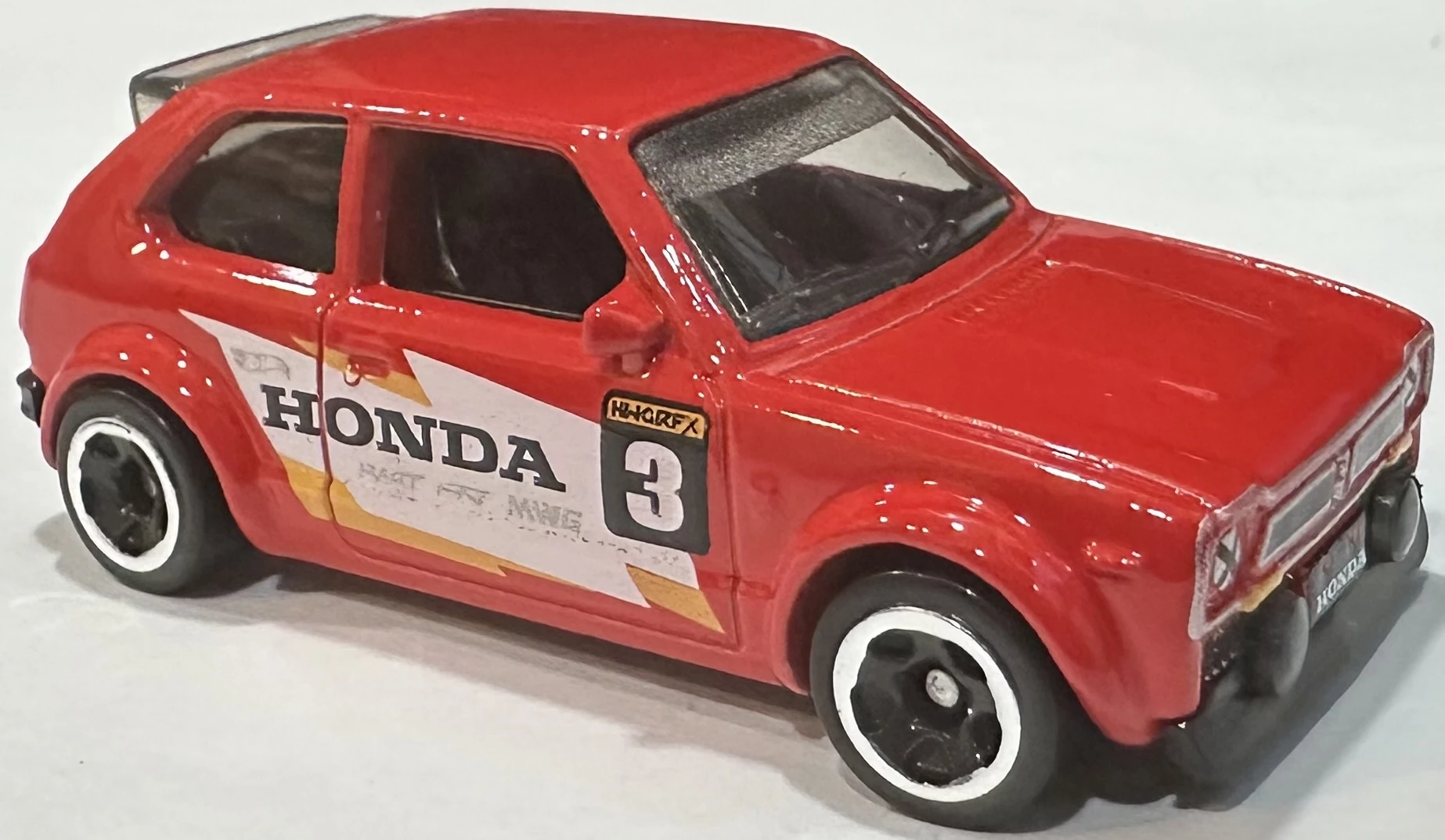 2025 Hot Wheels 																							'73 Honda Civic Custom Red - Mainline 231/250 - Then and Now 9/10