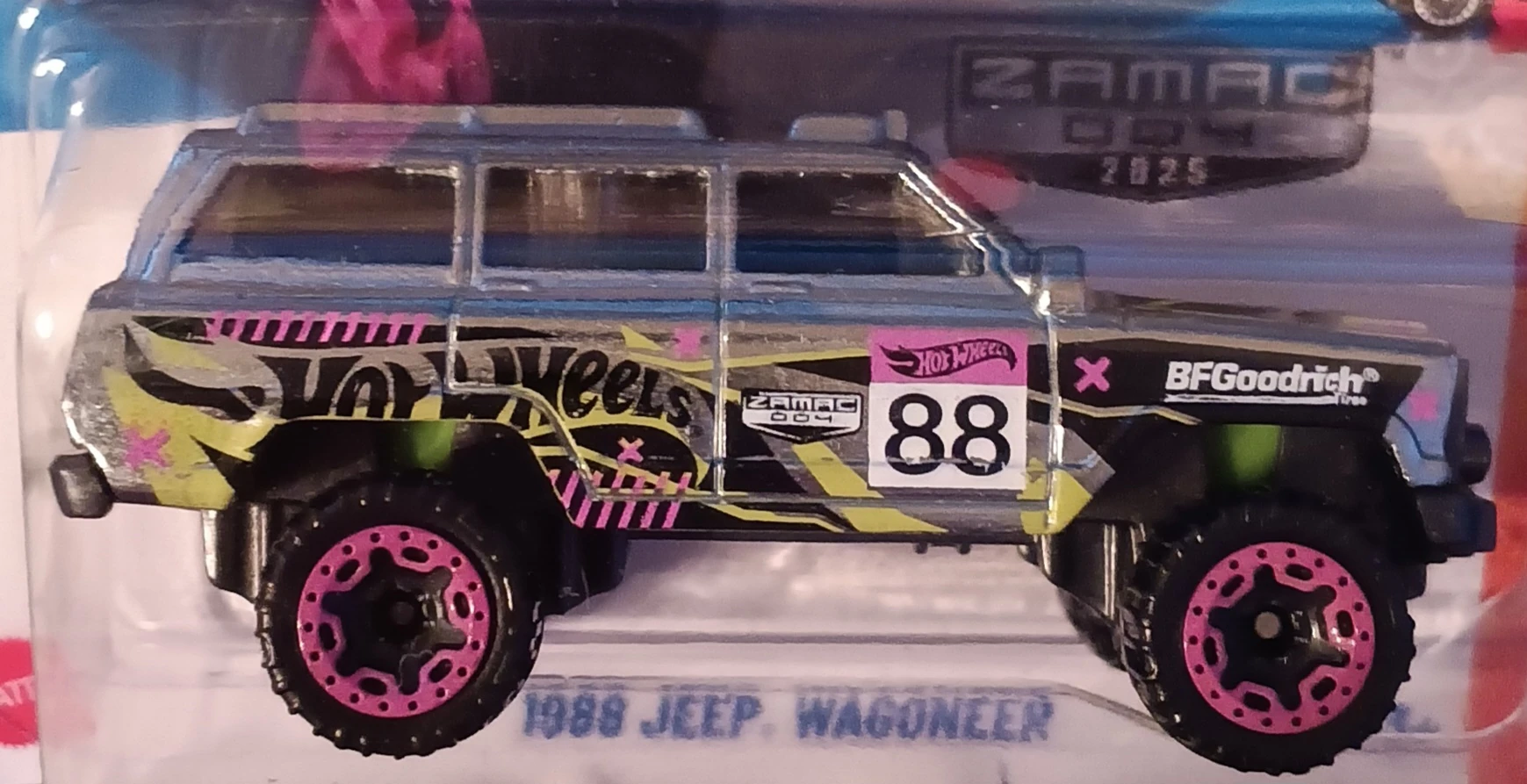 2025 Hot Wheels '21 1988 Jeep Wagoneer Chrome Zamac - Mainline 044/250 - Hot Trucks 5/10