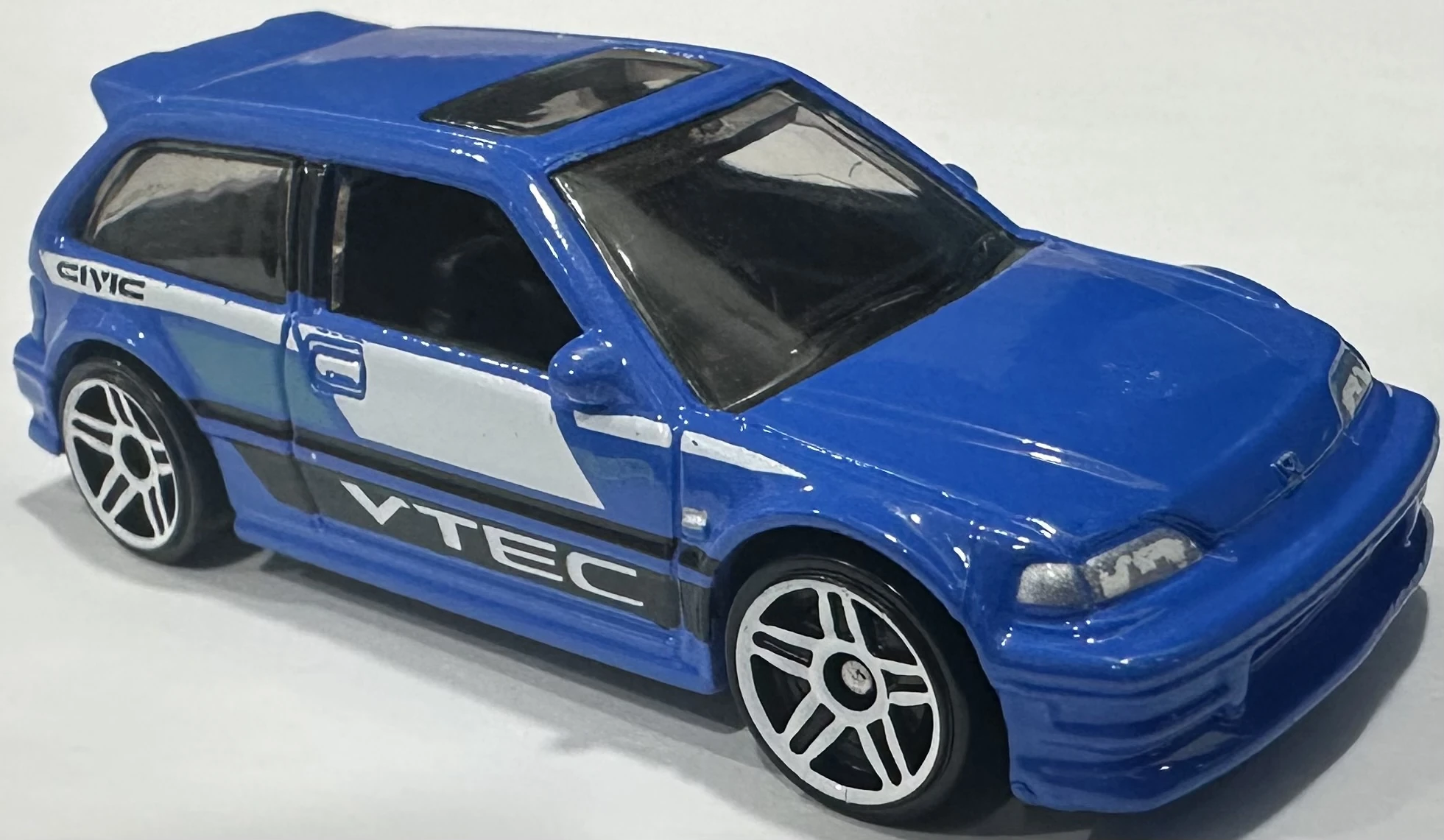 2025 Hot Wheels '90 Honda Civic EF Blue - Mainline 028/250 - 70s vs 90s 1/10