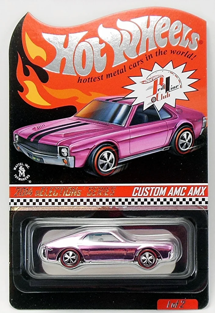 Custom AMC AMX Pink - 2014 Hot Wheels Redline Club RLC