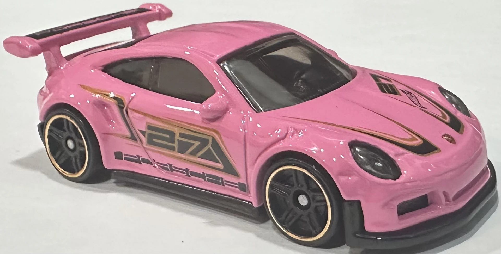 2025 Hot Wheels 																							Porsche 911 GT3 RS Pink - Mainline 220/250 - Then and Now 8/10