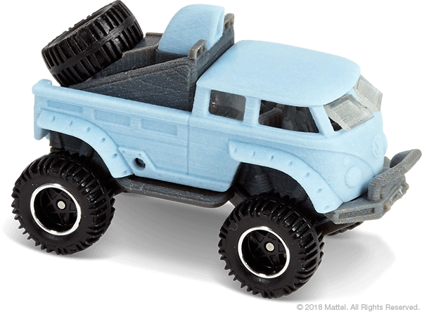 Volkswagen T1 Rockster Light Blue Resin - 2018 Hot Wheels Redline Club RLC