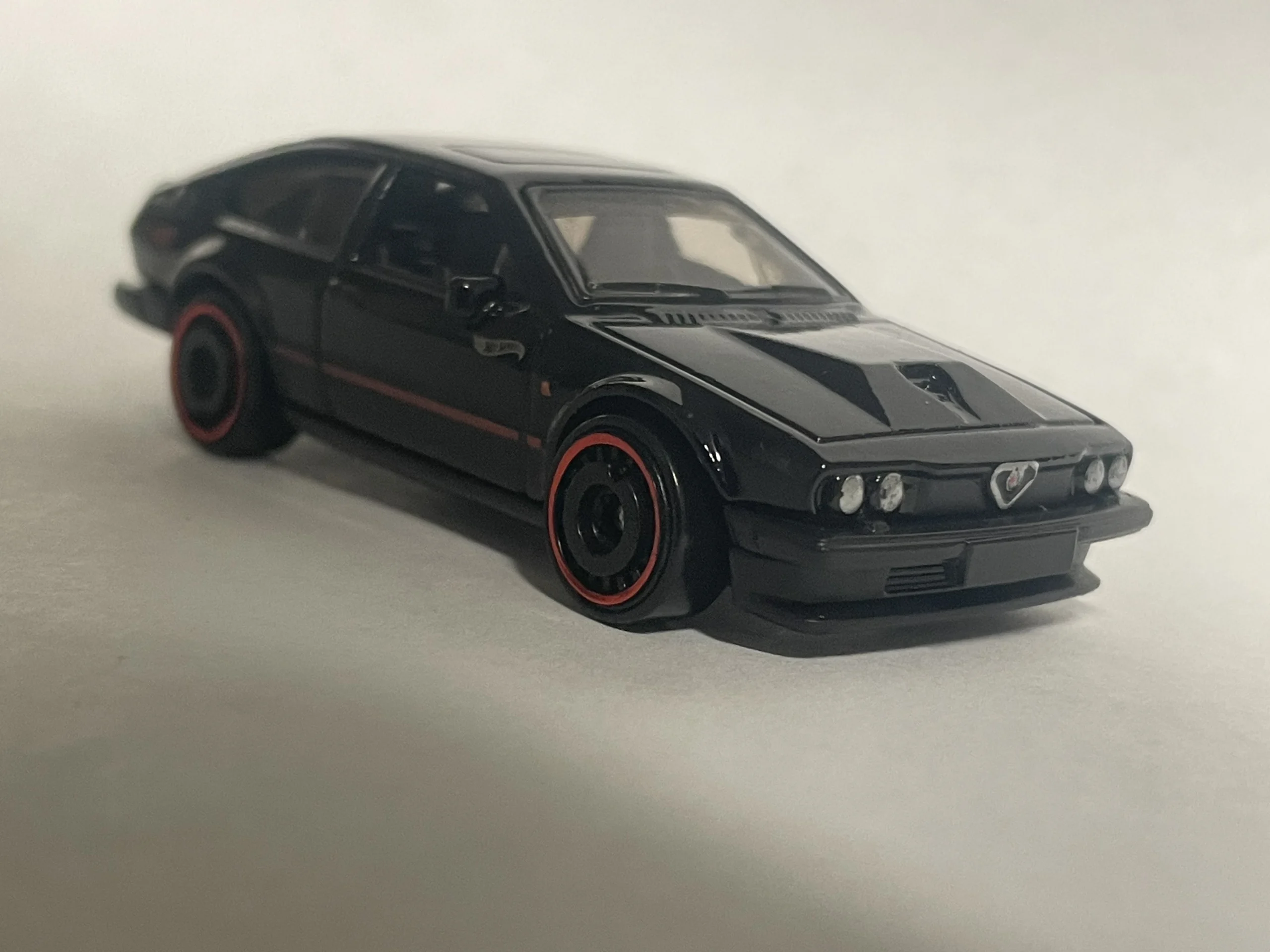 2024 Hot Wheels 		Alfa Romeo GTV6 3.0 Black - Mainline 098/250 - Target Exclusive Red Edition 9/12