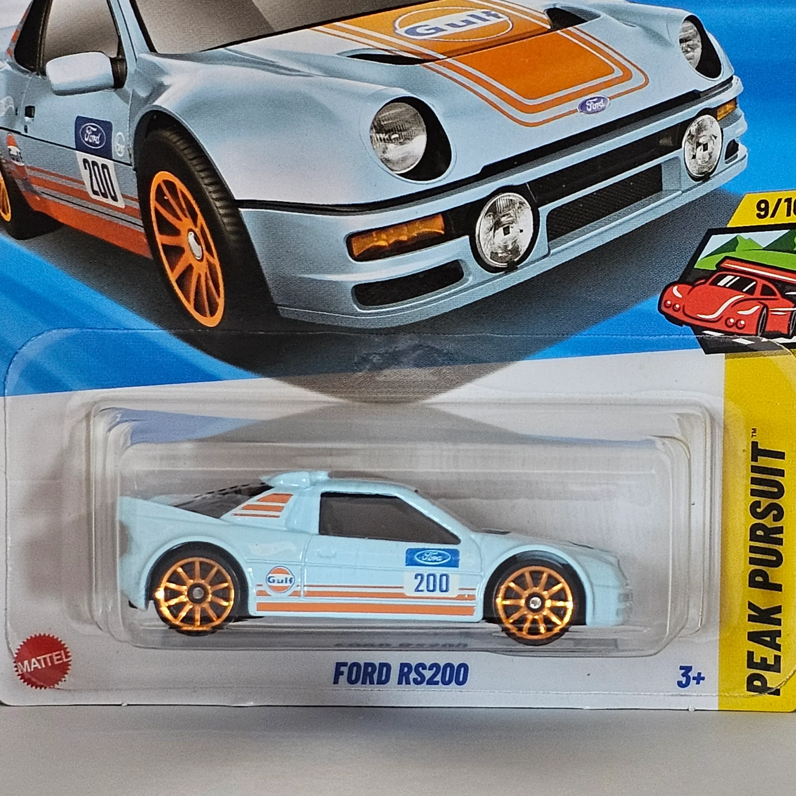 2025 Hot Wheels 								Ford RS200 Gulf Blue - Mainline 247/250 - Peak Pursuit 9/10