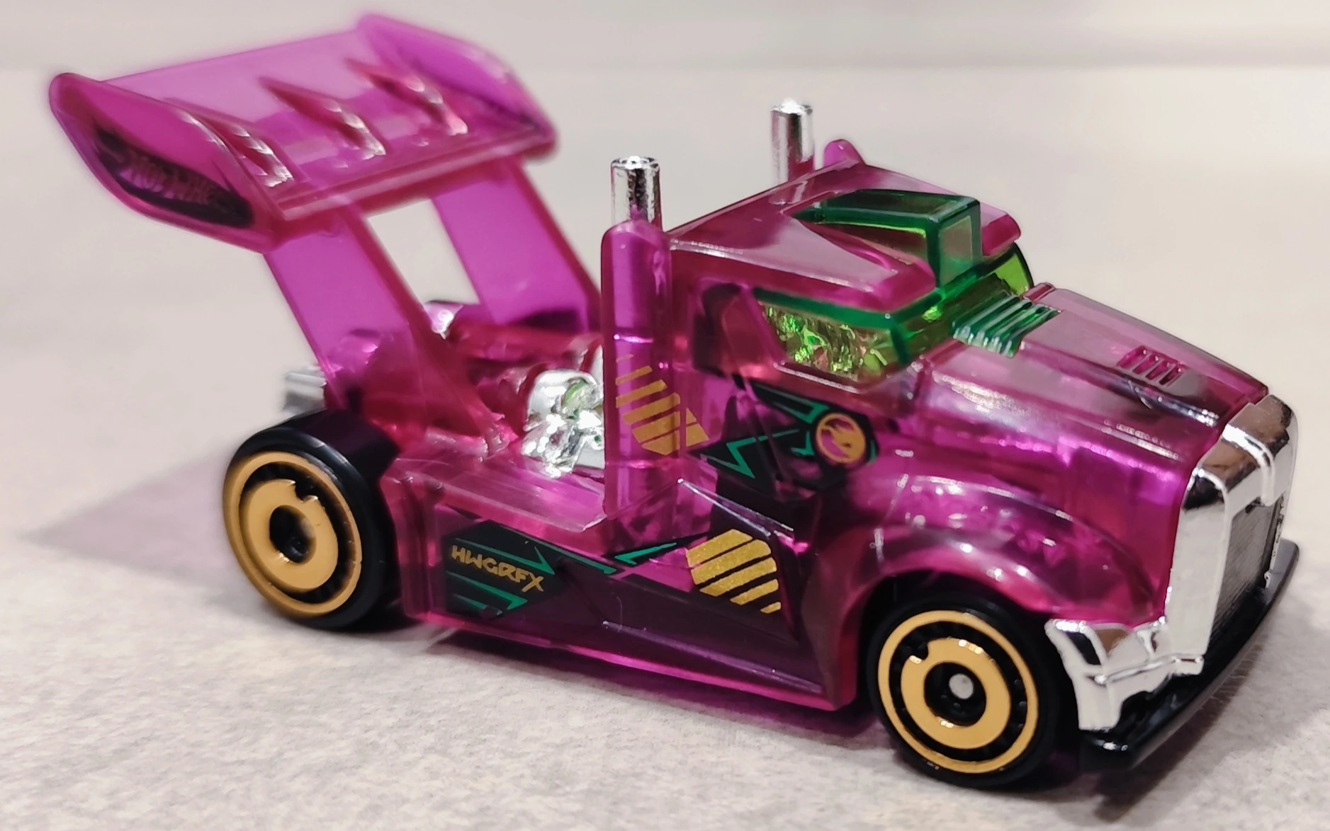2025 Hot Wheels 																																	Rig Storm Pink - Mainline 110/250 - X Raycers 9/10