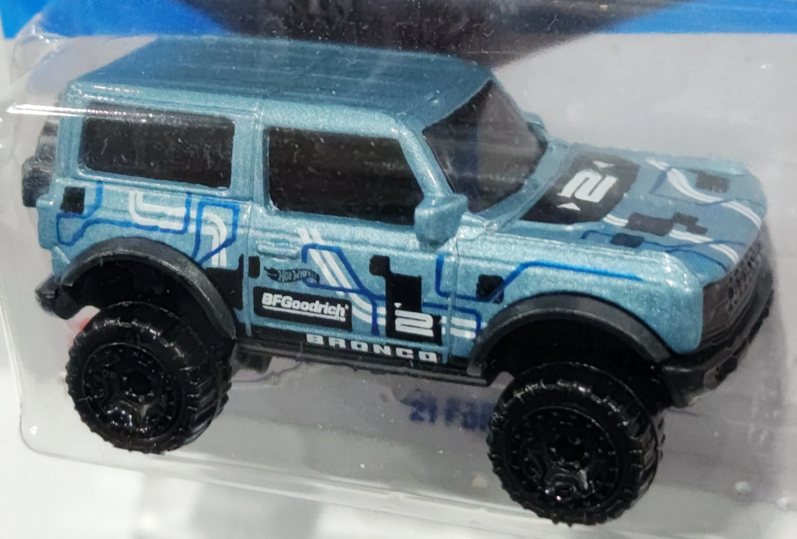 2025 Hot Wheels '21 Ford Bronco Blue - Mainline 020/250 - Hot Trucks 1/10