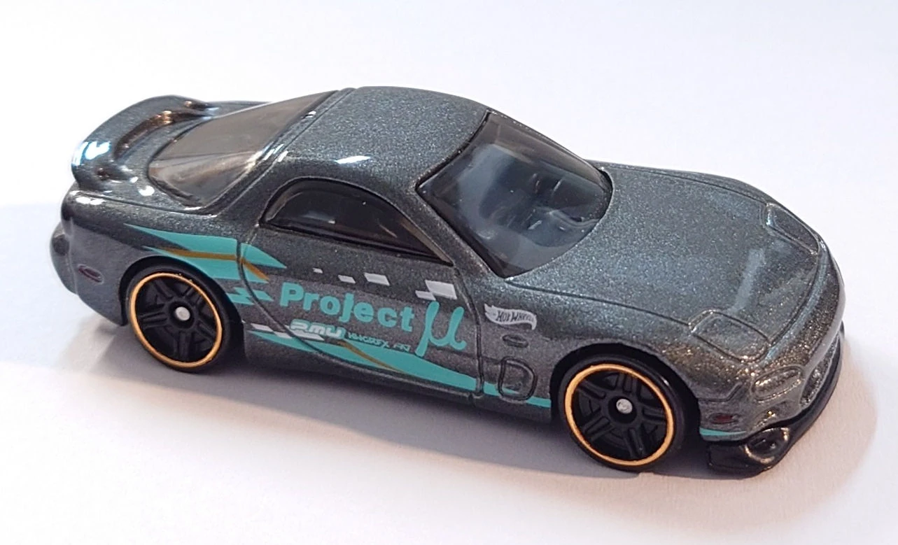 2024 Hot Wheels '95 Mazda RX-7 Gray - Mainline 170/250 - J-Imports 9/10 Kroger Exclusive