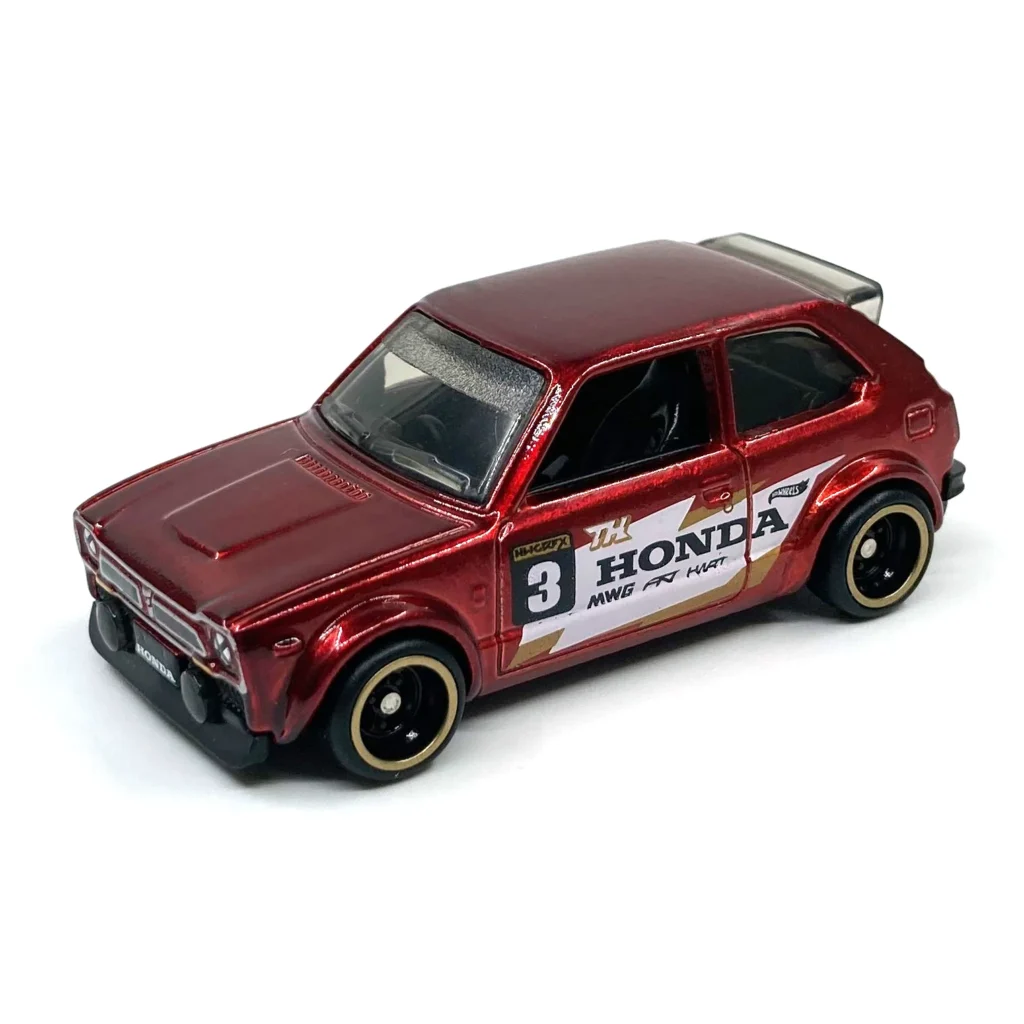 2025 Hot Wheels '73 Honda Civic Custom Red - Mainline 231/250 - Then and Now 9/10 Super Treasure Hunt