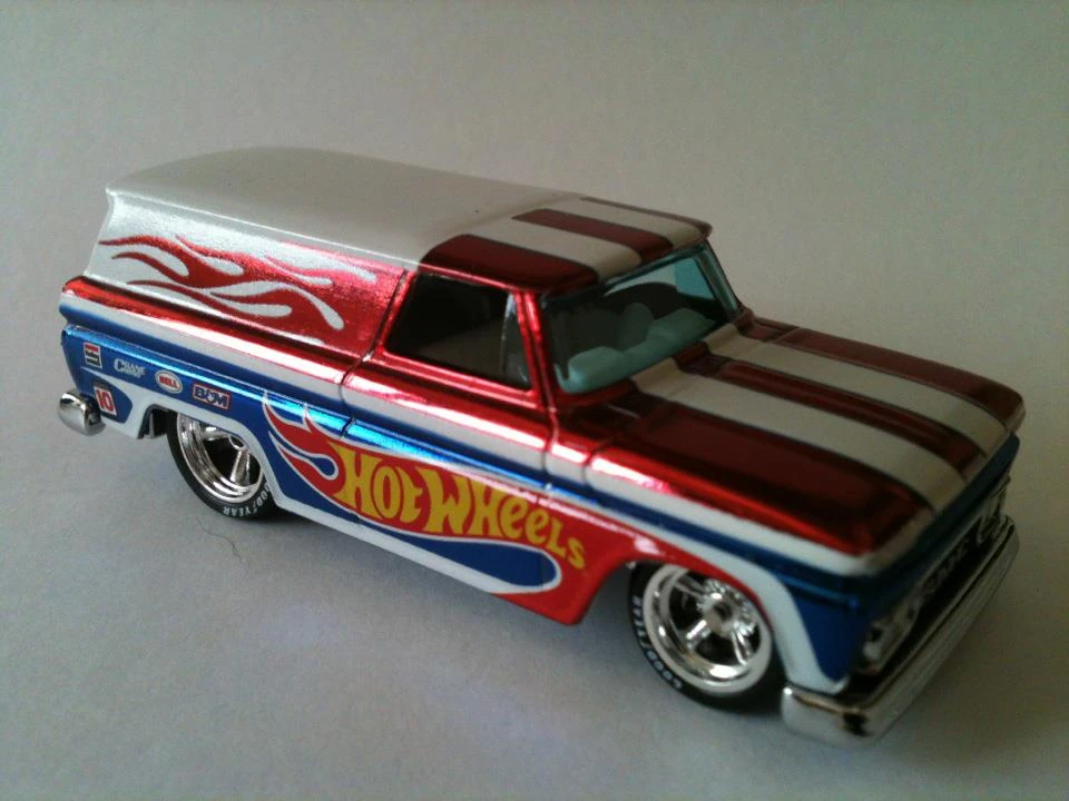 1964 GMC Panel Red, Blue & White - 2011 Hot Wheels Redline Club RLC