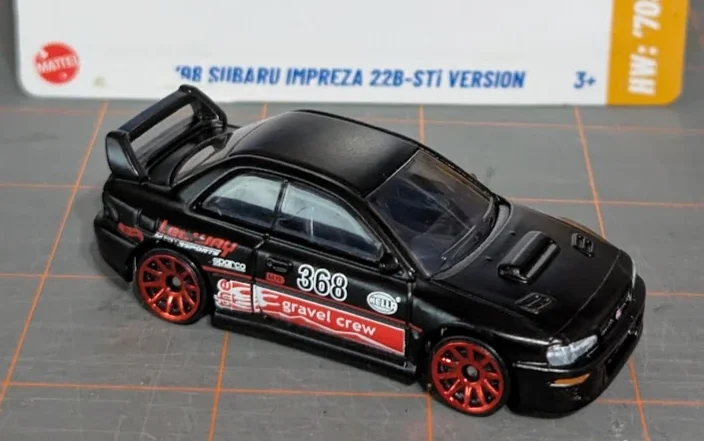 2024 Hot Wheels 														'98 Subaru Impreza 22B STi-Version Black - Mainline 244/250 - The 90s 10/10