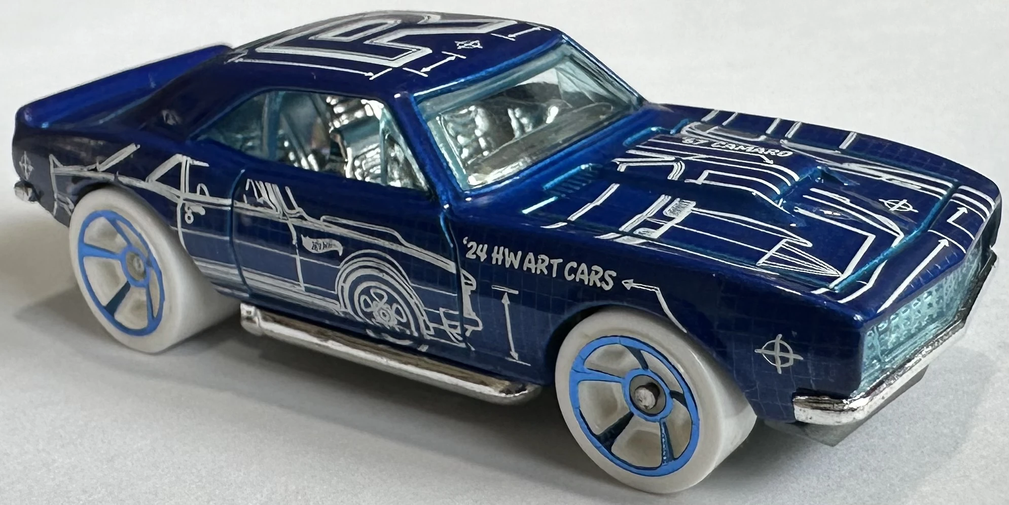 2024 Hot Wheels 		'67 Camaro Blue - Mainline 084/250 - Art Cars 3/10