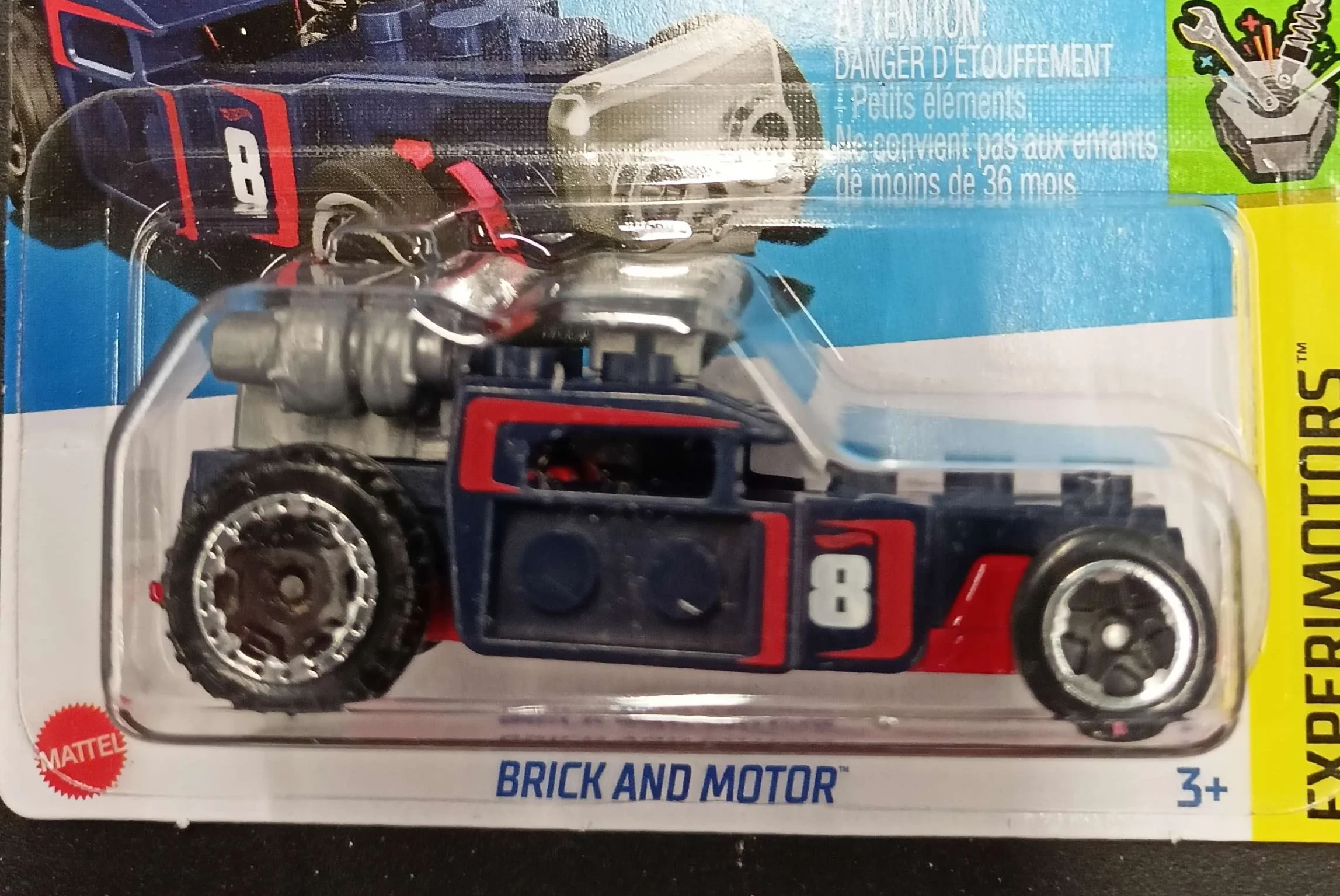 2024 Hot Wheels Brick and Motor Navy - Mainline 025/250 - Experimotors 1/5