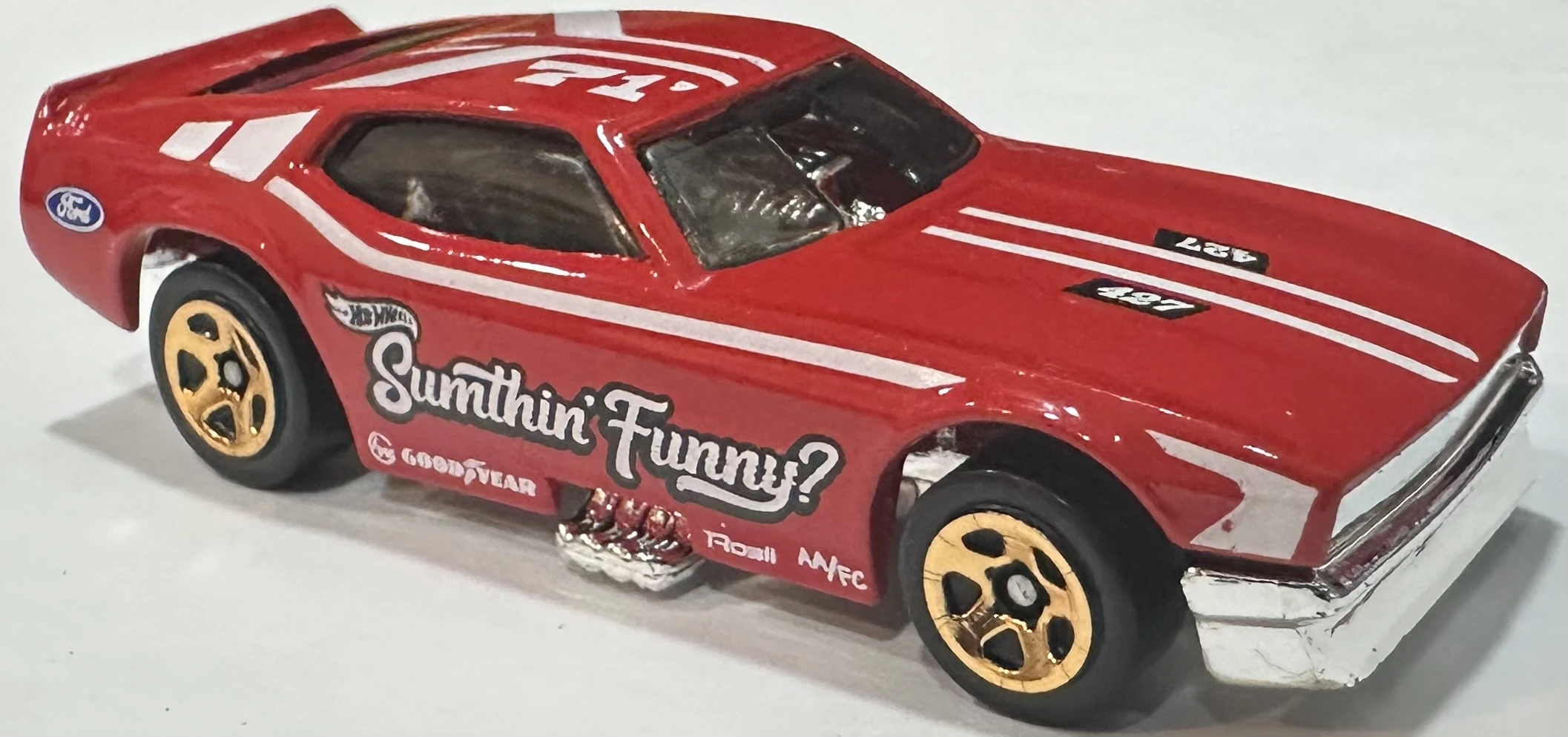 2025 Hot Wheels 				'71 Mustang Funny Car Red - Mainline 175/250 - Mustang Go 4/5
