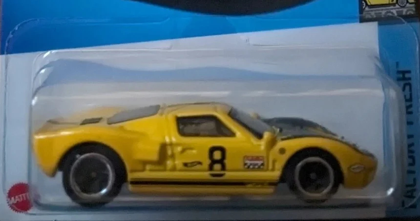 2024 Hot Wheels 							Ford GT40 Yellow - Mainline 012/250 - Factory Fresh 2/10