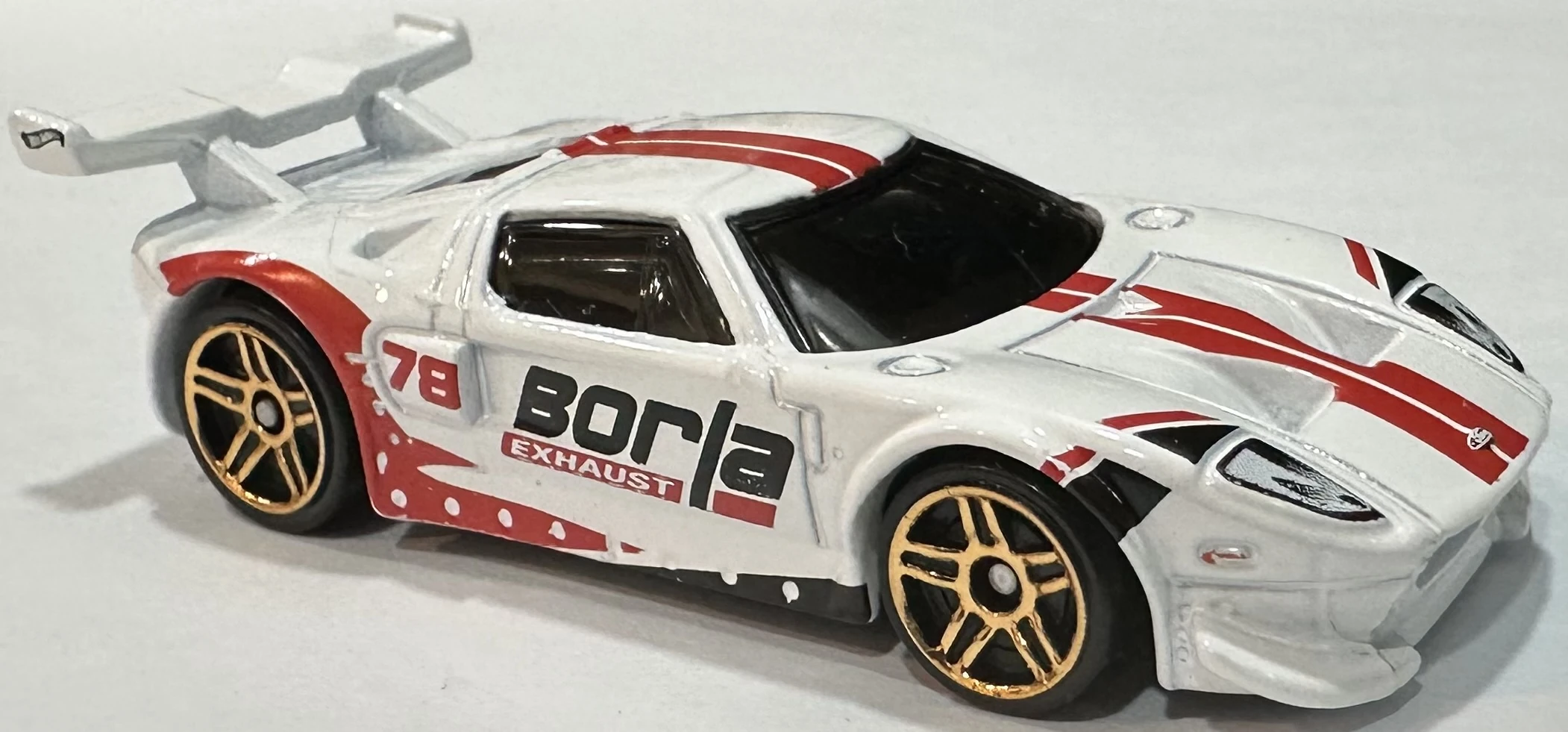 2025 Hot Wheels 	Ford GT White - Mainline 159/250 - Metro 4/5