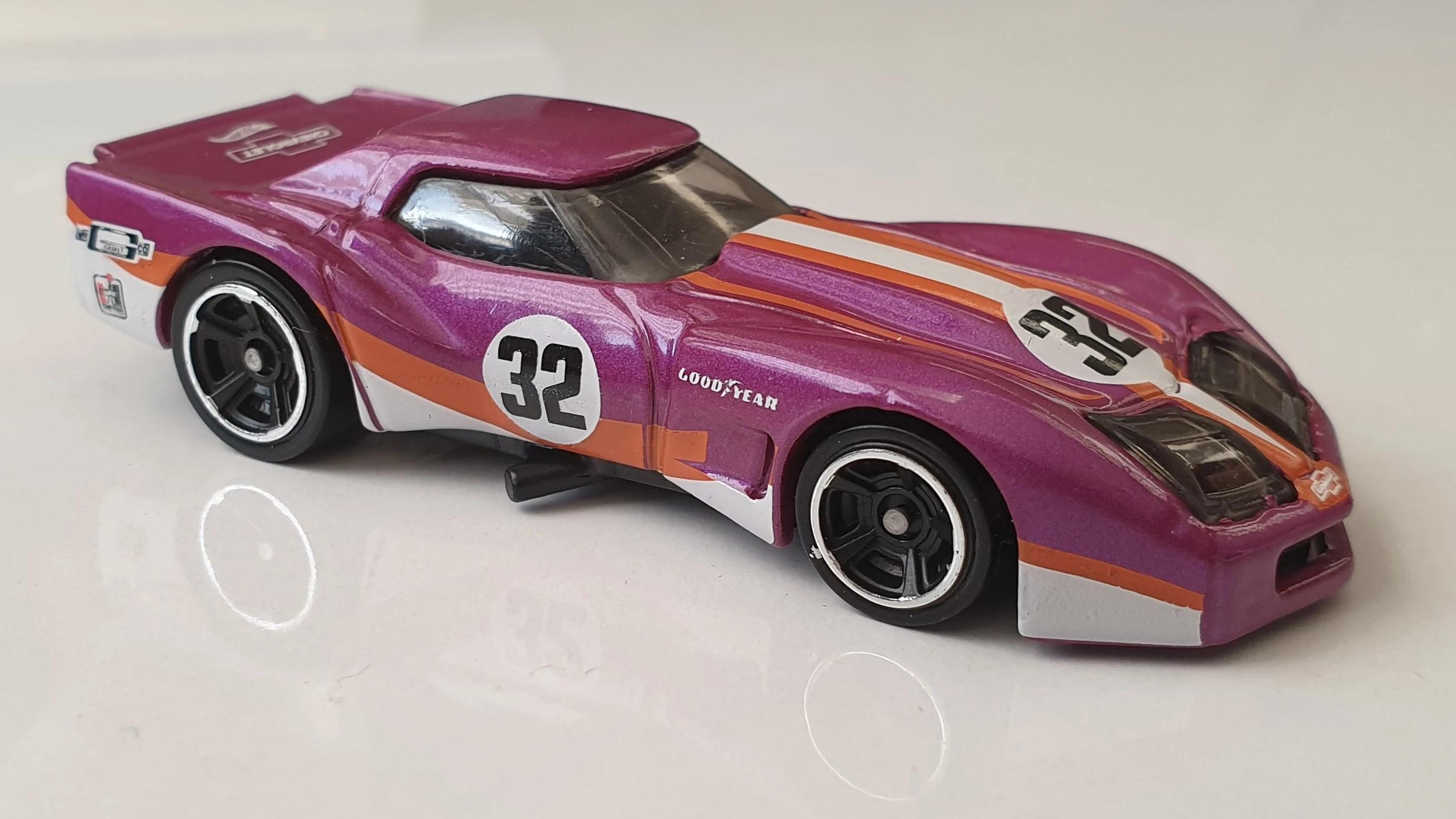 2024 Hot Wheels 				'76 Greenwood Corvette Pink - Mainline 011/250 - Modified 2/10