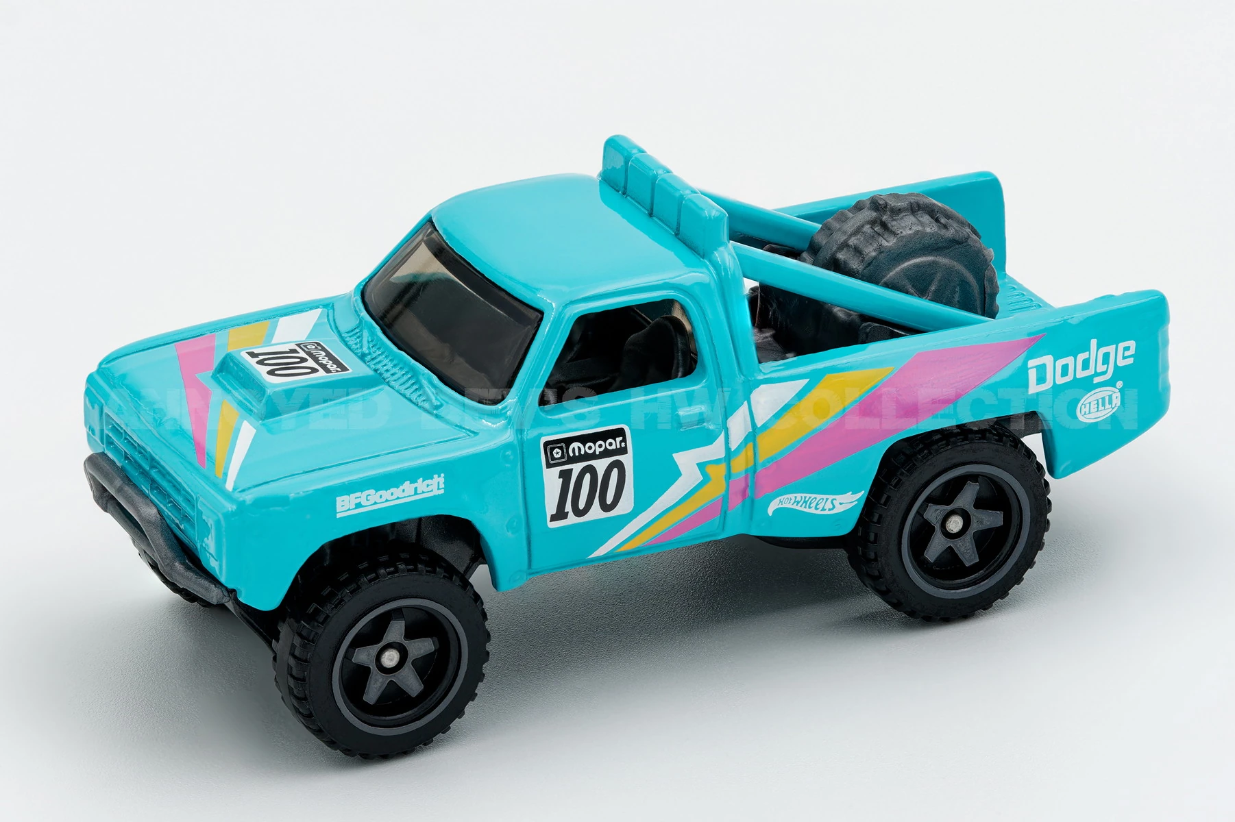 2024 Hot Wheels 							'87 Dodge D100 Blue - Mainline 038/250 - Reverse Rake 1/5