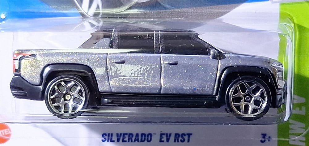 2025 Hot Wheels 				Silverado EV RST Silver - Mainline 086/250 - EV 06/10