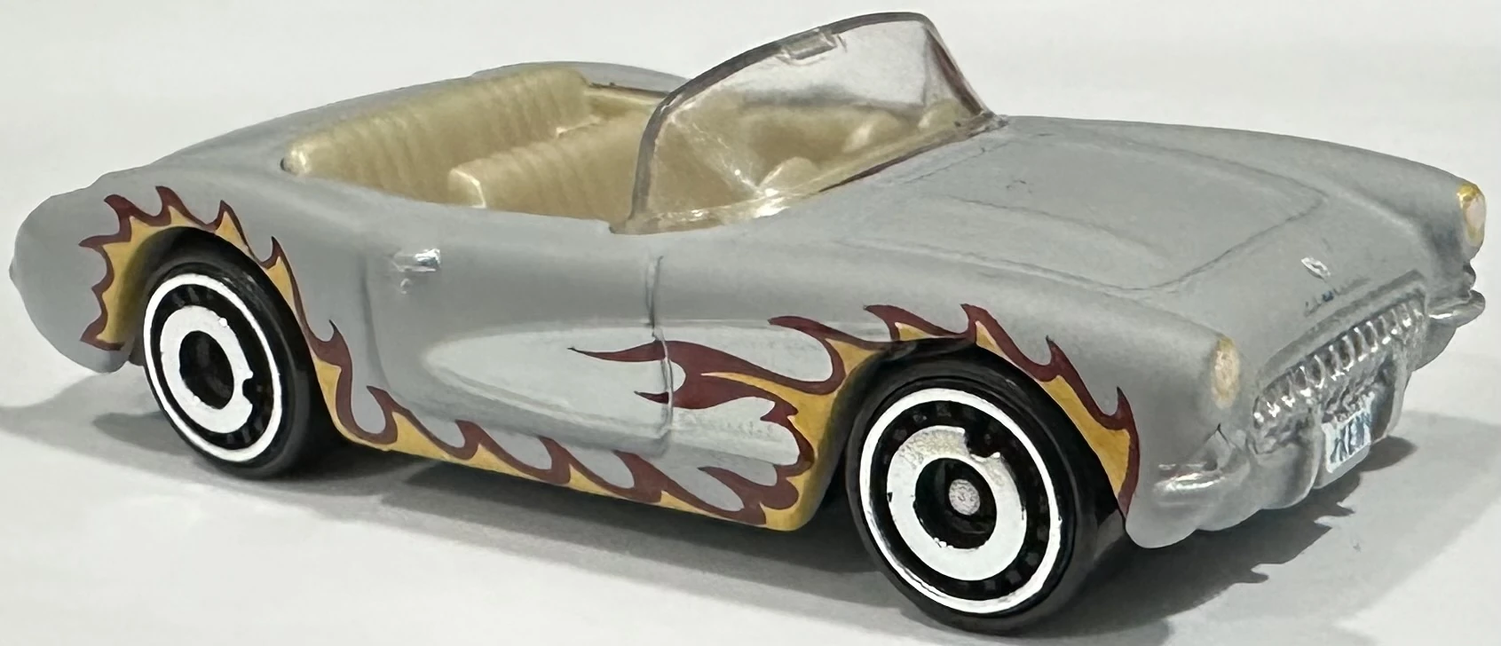 2024 Hot Wheels 	1956 Corvette Silver - Mainline 029/250 - Screen Time 3/10
