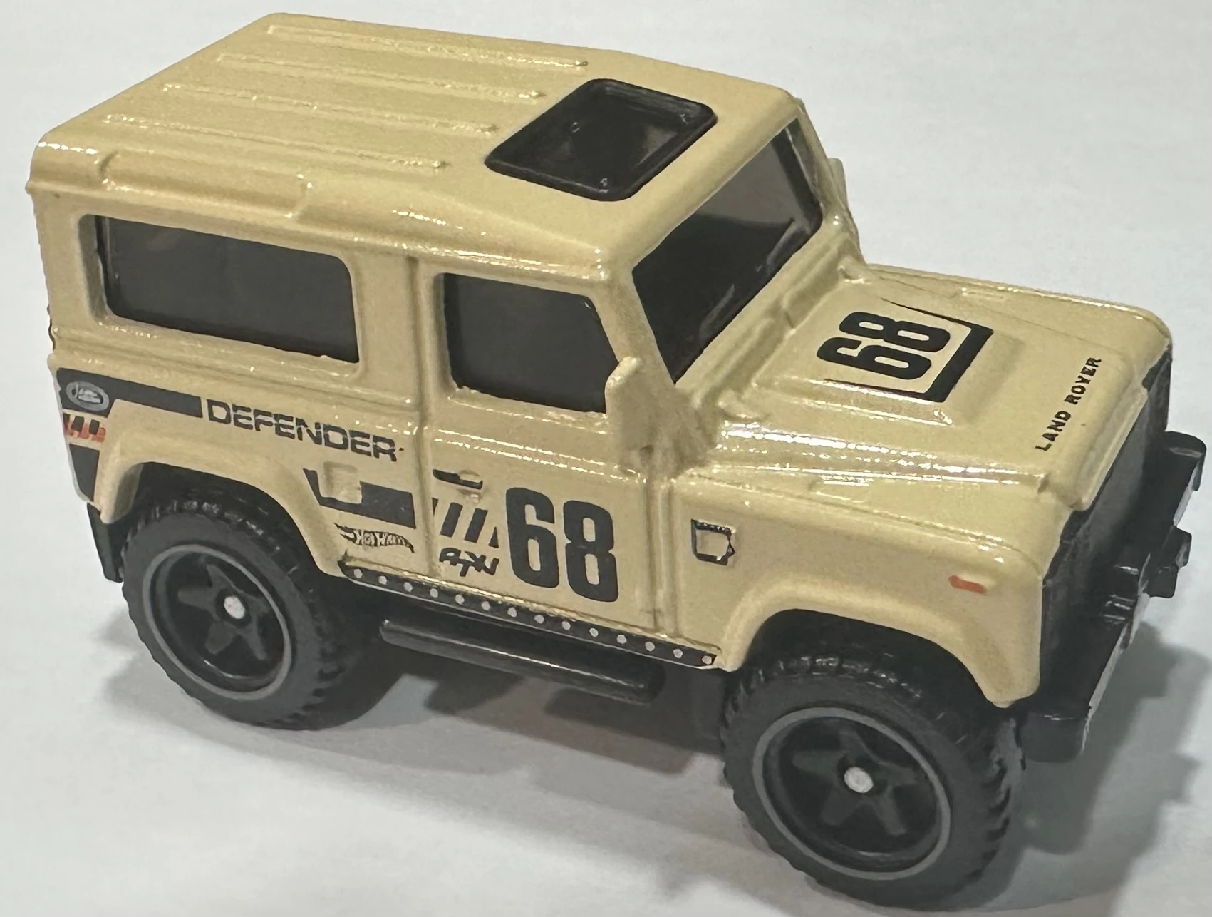 2025 Hot Wheels 																							Land Rover Defender 90 Beige - Mainline 210/250 - Then and Now 5/10