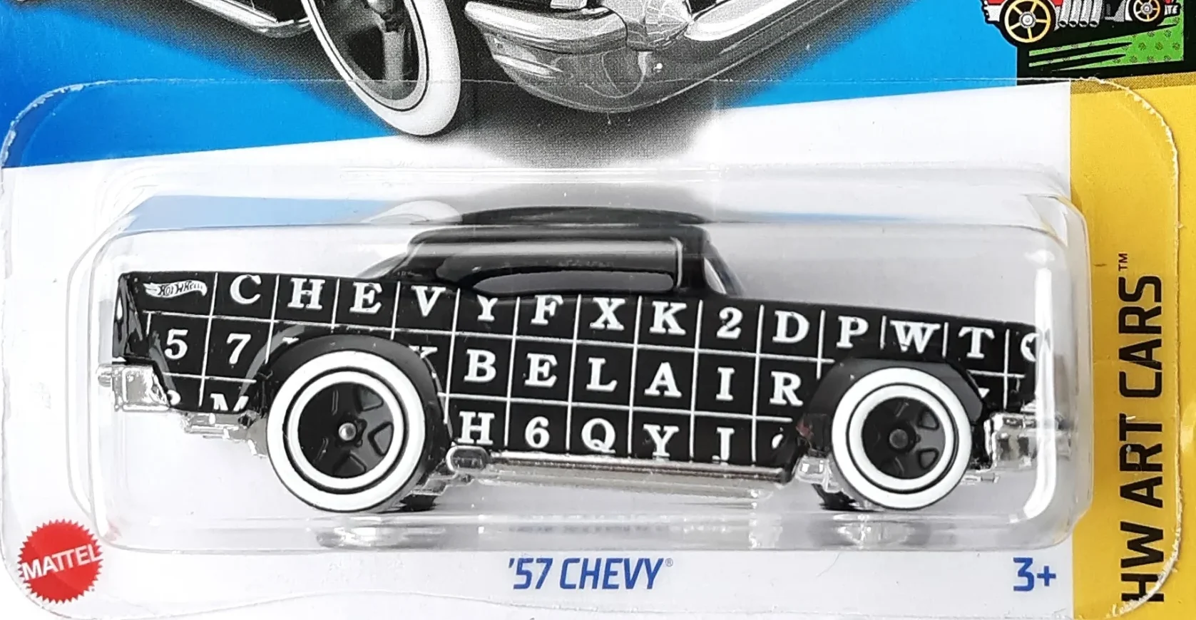 2024 Hot Wheels '57 Chevy Black - Mainline 121/250 - Art Cars 6/10