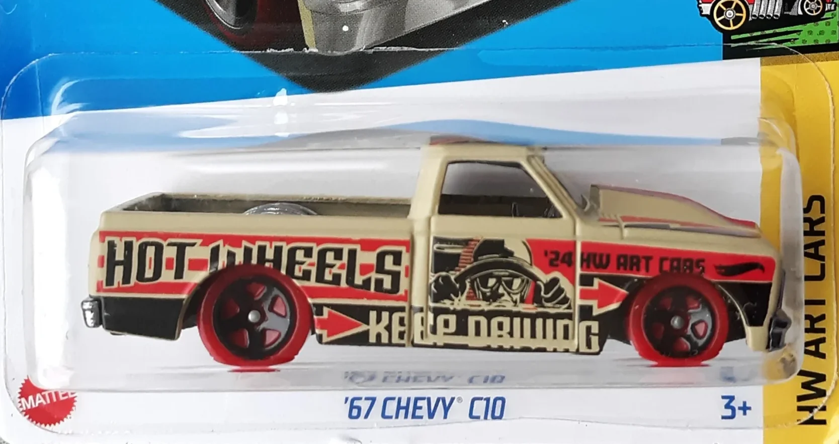 2024 Hot Wheels '67 Chevy C10 Beige - Mainline 083/250 - Art Cars 2/10