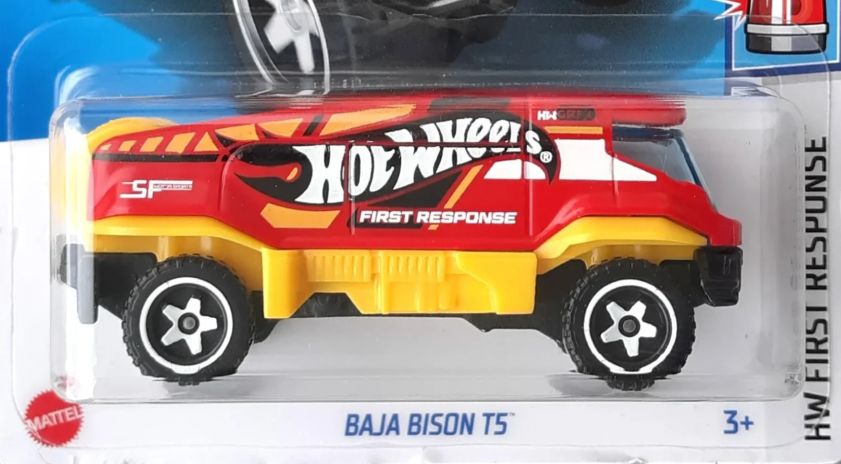 2024 Hot Wheels Baja Bison T5 Red - Mainline 058/250 - First Response 6/10