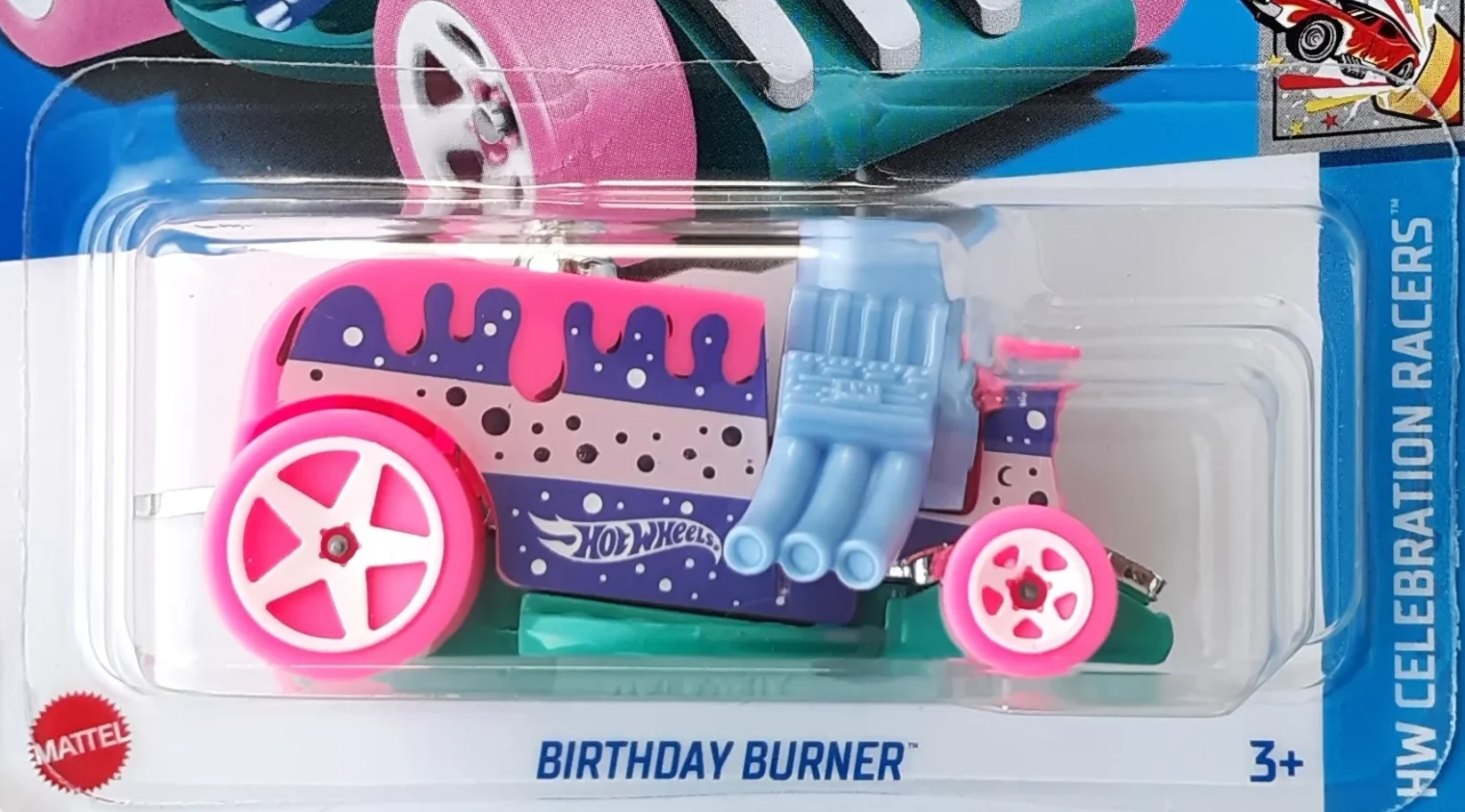 2024 Hot Wheels 			Birthday Burner Pink - Mainline 146/250 - Celebrations Racers 8/10