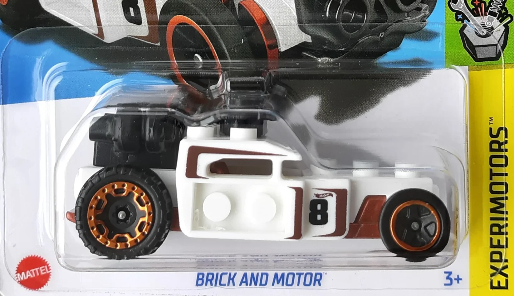 2024 Hot Wheels Brick and Motor White - Mainline 025/250 - Experimotors 1/5