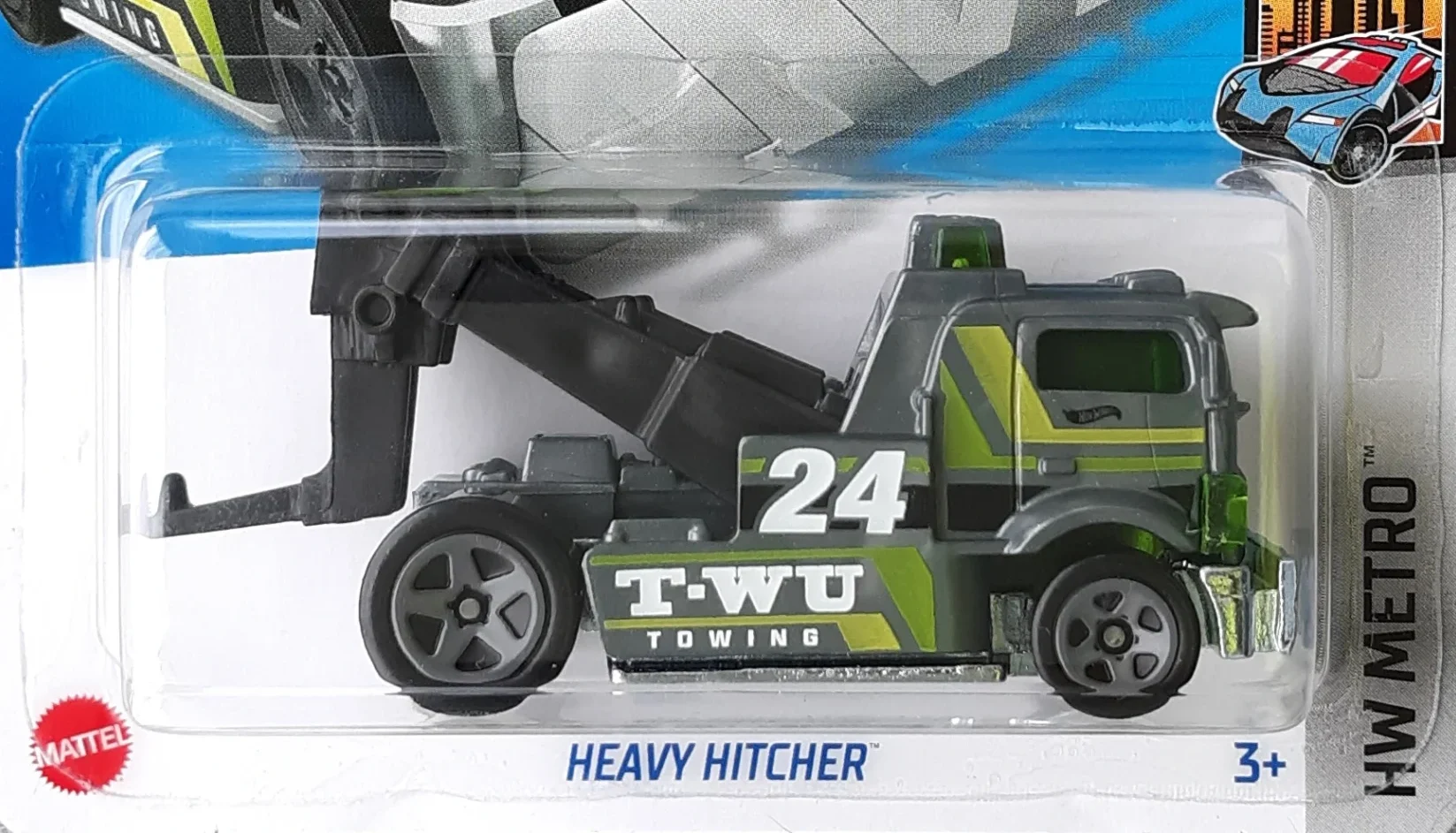 2024 Hot Wheels Heavy Hitcher Green - Mainline 135/250 - Metro 4/10