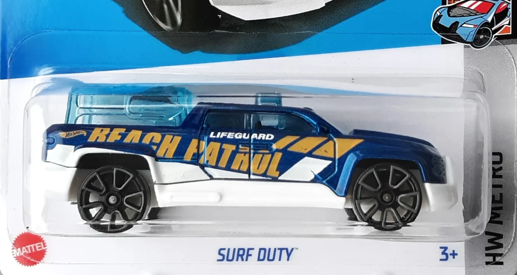 2024 Hot Wheels 		Surf Duty Blue - Mainline 102/250 - Metro 5/5