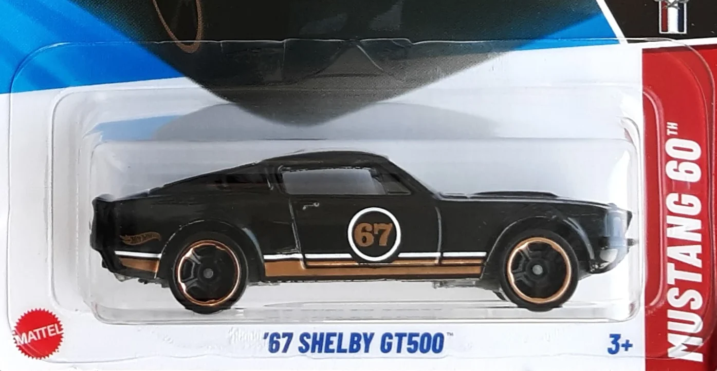 2025 Hot Wheels 			'67 Shelby GT500 Black - Mainline 161/250 - Mustang Go 3/5