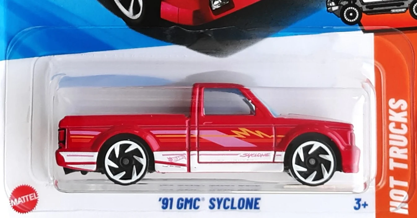 2025 Hot Wheels '21 '91 GMC Syclone Red - Mainline 119/250 - Hot Trucks 8/10