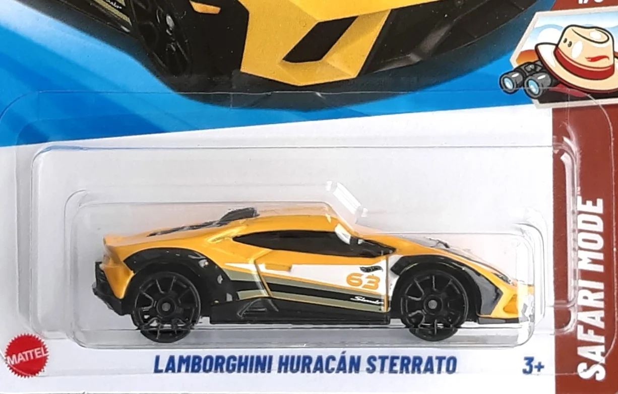 2025 Hot Wheels 																		Lamborghini Huracán Sterrato Yellow - Mainline 041/250 - Safari Mode 1/5