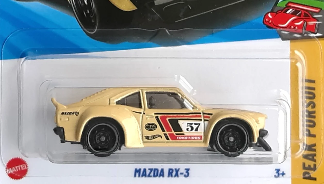 2025 Hot Wheels 						Mazda RX-3 Beige - Mainline 243/250 - Peak Pursuit 8/10