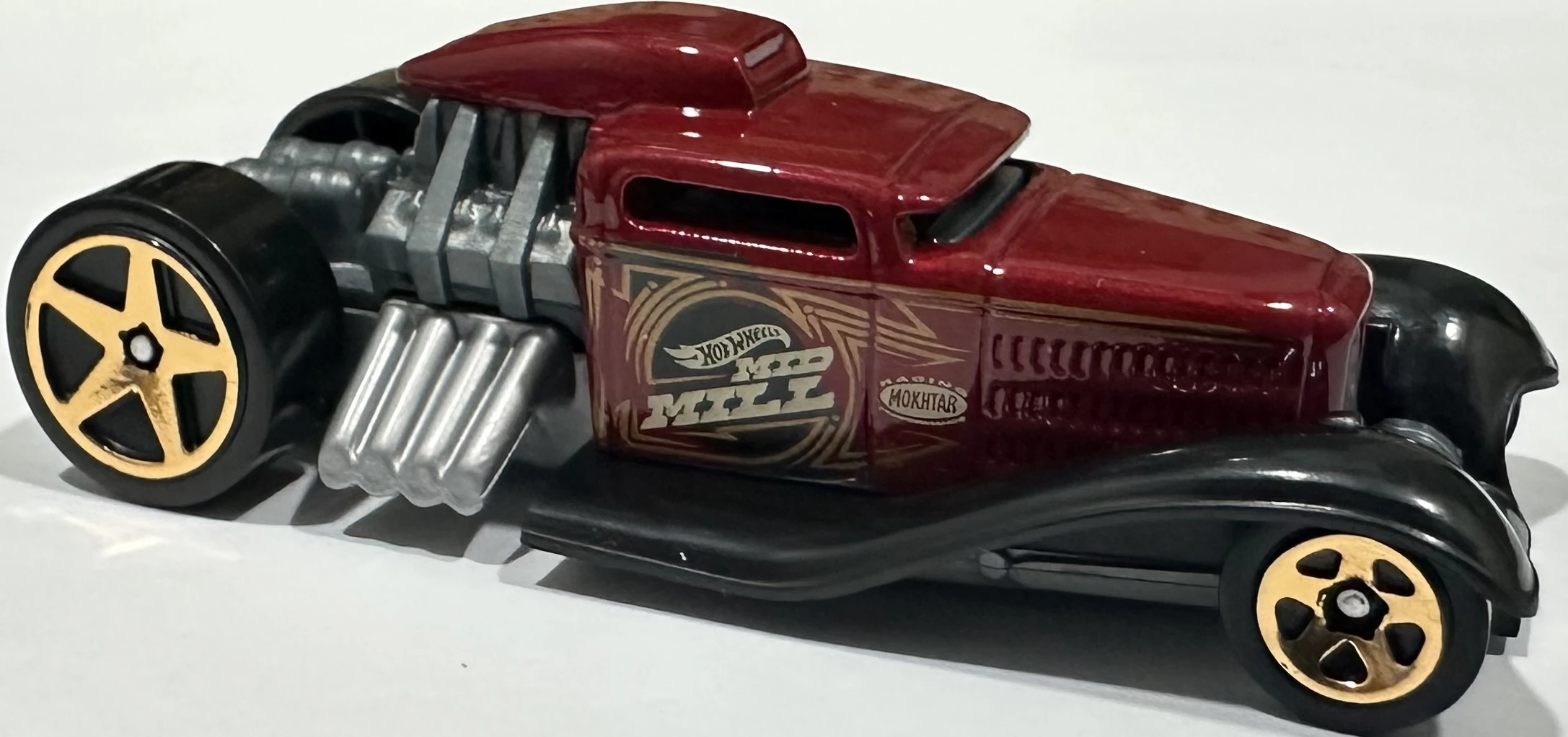 2025 Hot Wheels 															Mid Mill Red - Mainline 097/250 - Rod Squad 7/10