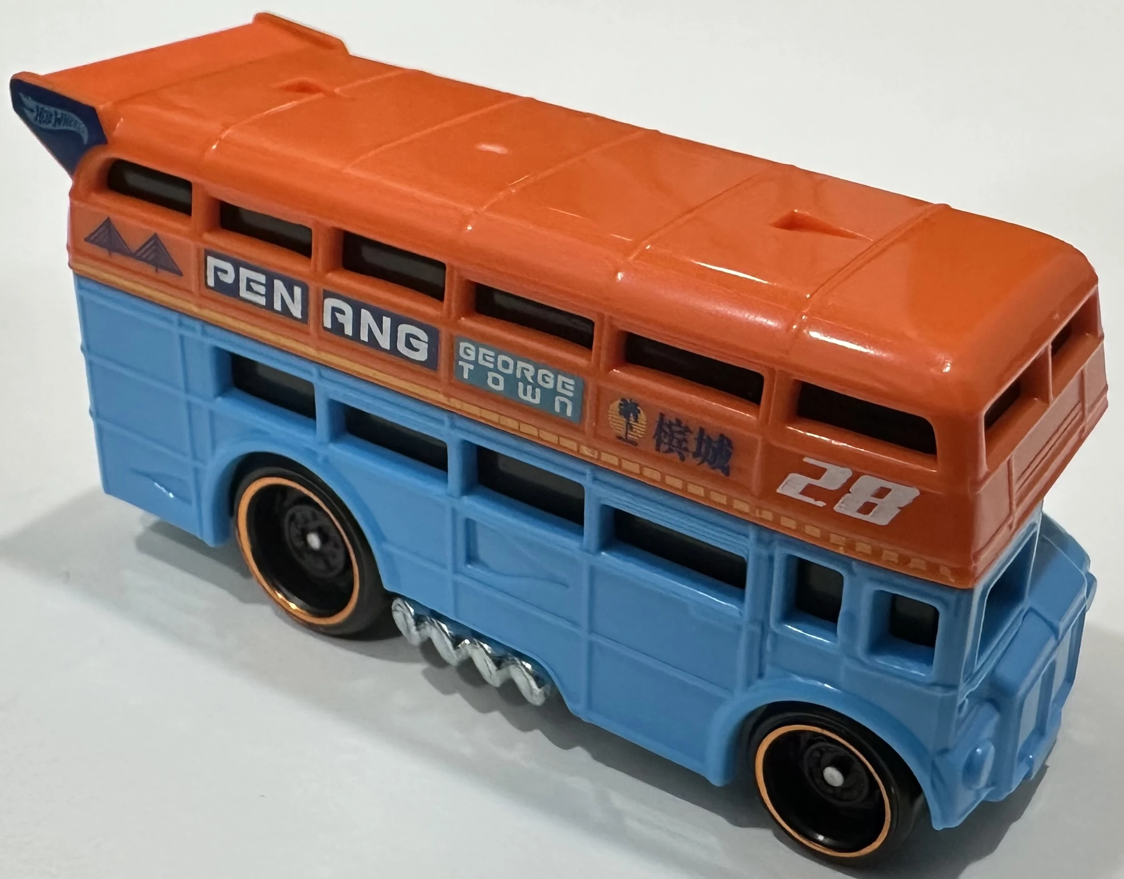 2024 Hot Wheels 	Trouble Decker Orange and Blue - Mainline 126/250 - Fast Transit 5/5