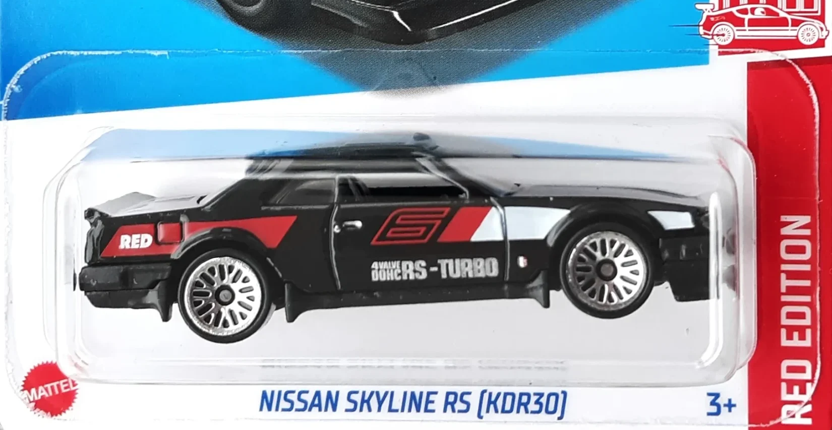 2024 Hot Wheels 							Nissan Skyline RS (KDR30) Black - Mainline 044/250 - Target Exclusive Red Edition 4/12