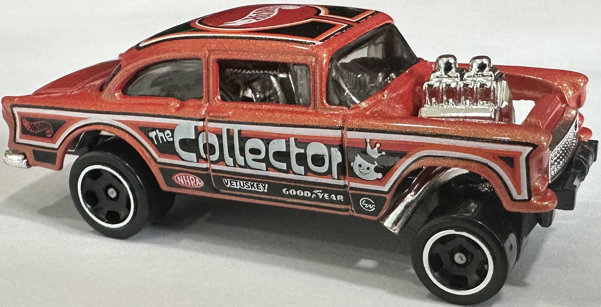 2024 Hot Wheels 								'55 Chevy Bel Air Gasser Orange - Mainline 063/250 - Reverse Rake 2/5