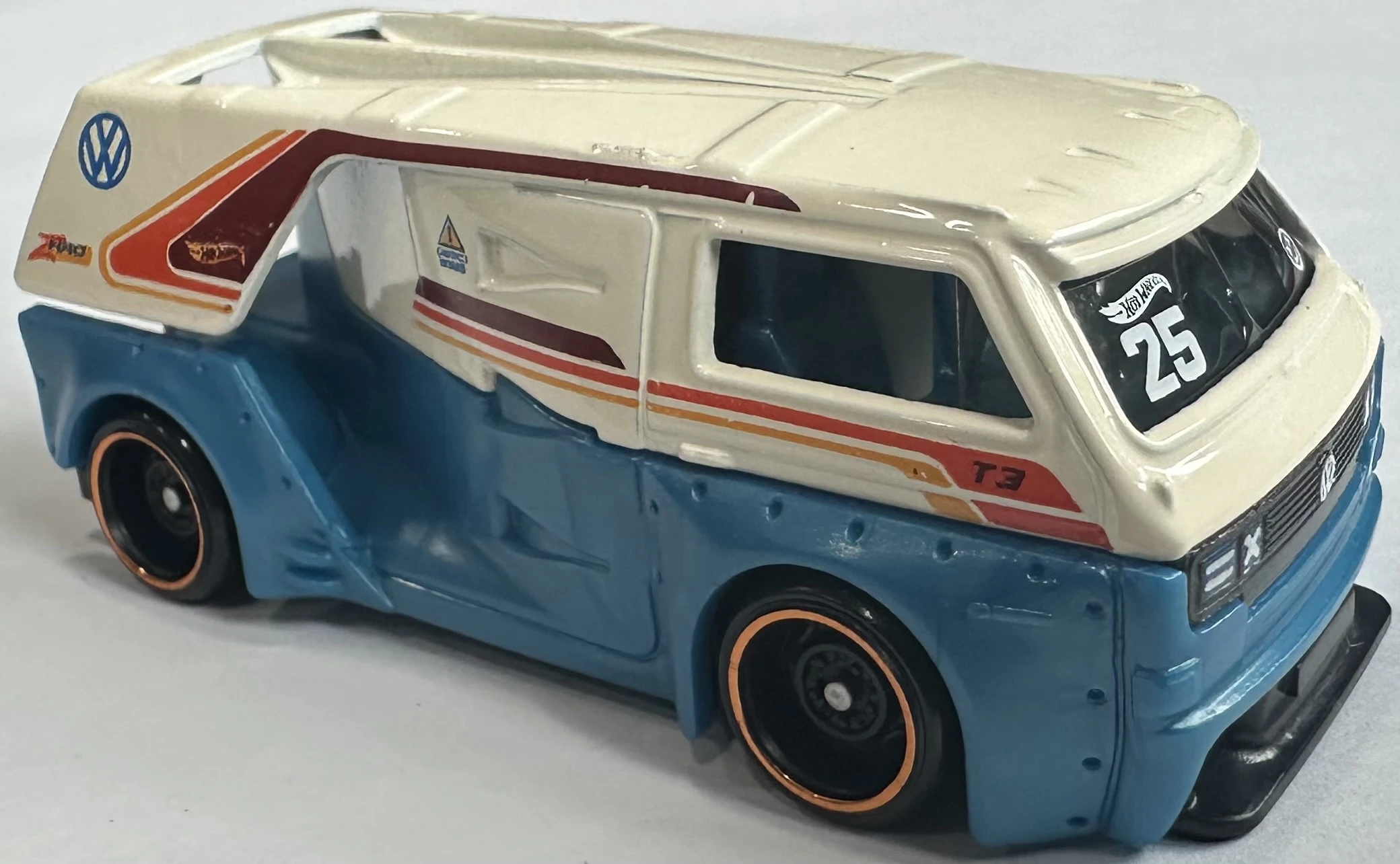2025 Hot Wheels 		VW T3 Custom White & Blue - Mainline 200/250 - Peak Pursuit 3/10