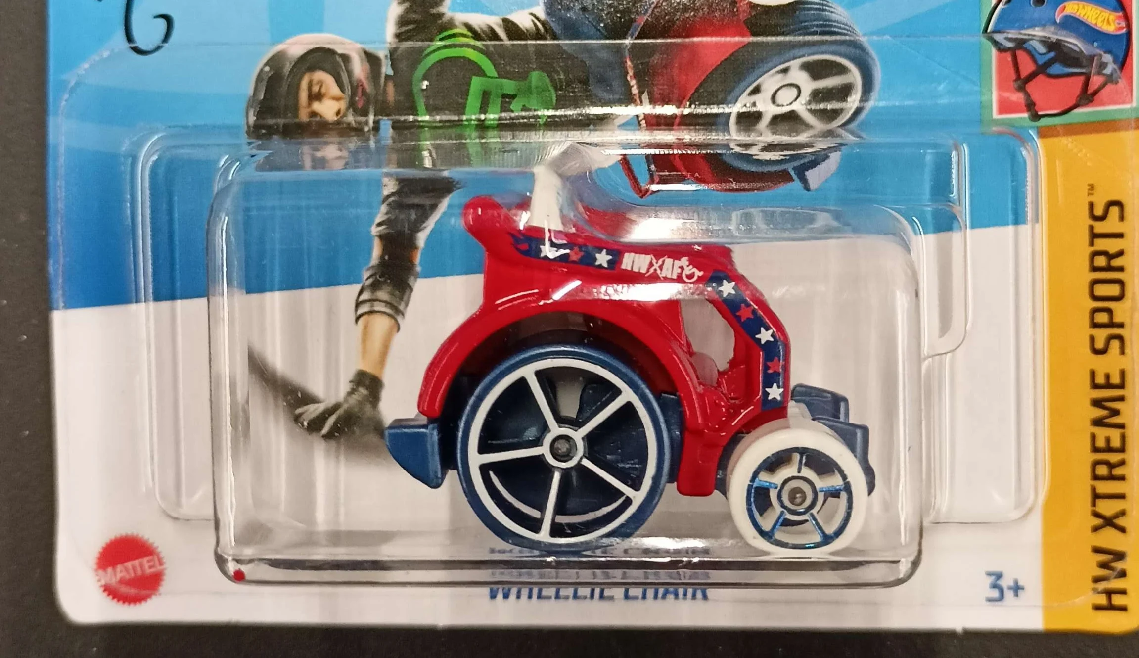 2024 Hot Wheels 						Wheelie Chair Red - Mainline 064/250 - Xtreme Sports 3/5