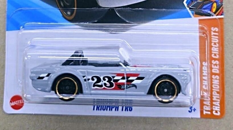 2025 Hot Wheels El 	Triumph TR6 Gray - Mainline 249/250 - Track Champs 5/5