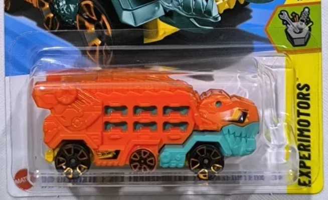 2025 Hot Wheels HW Ultimate T-Rex Transporter Orange & Cyan - Mainline 156/250 - Experimotors 4/10