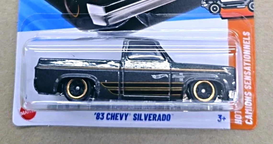 2025 Hot Wheels '21 	'83 Chevy Silverado Black - Mainline 157/250 - Hot Trucks 9/10