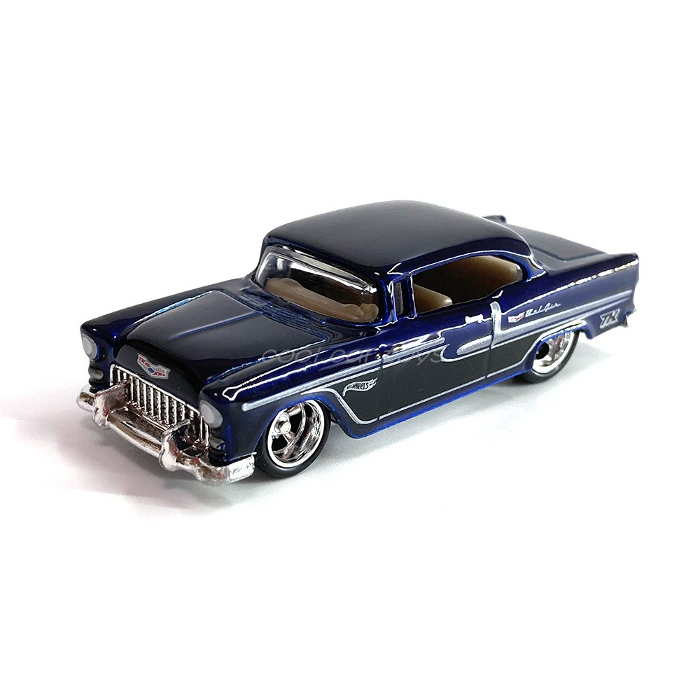 2022 Hot Wheels Super Treasure Hunt '55 Chevy Blue - Mainline 020/250 Chevy Bel Air 1/5