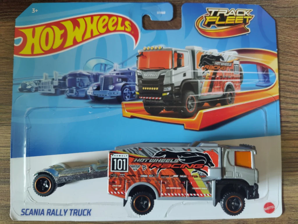 2024 Hot Wheels Track Fleet - Scania Rally Truck Gray