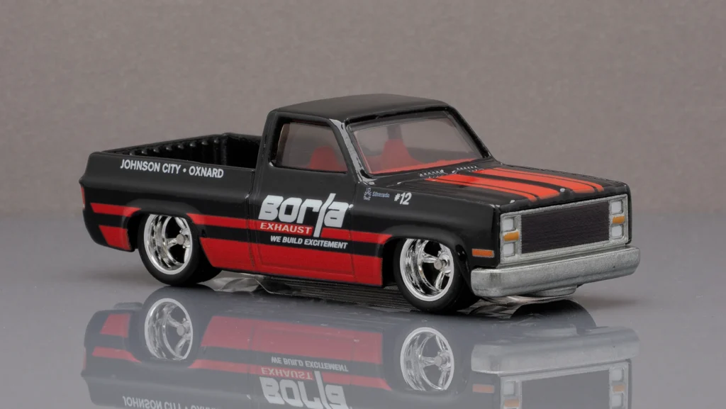 2018 Hot Wheels Premium '83 Chevy Silverado Car Culture: Shop Trucks 3/5 Black Borla