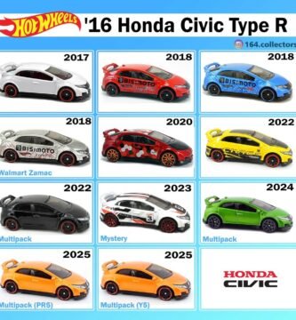 Hot Wheels '16 Honda Civic Type R Full List